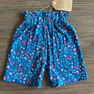 Blue Floral Kids Wide Leg Pants